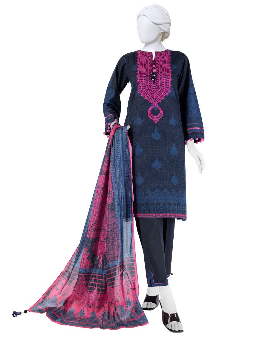 Lawn Multi Unstitched Suit - J. Junaid Jamshed