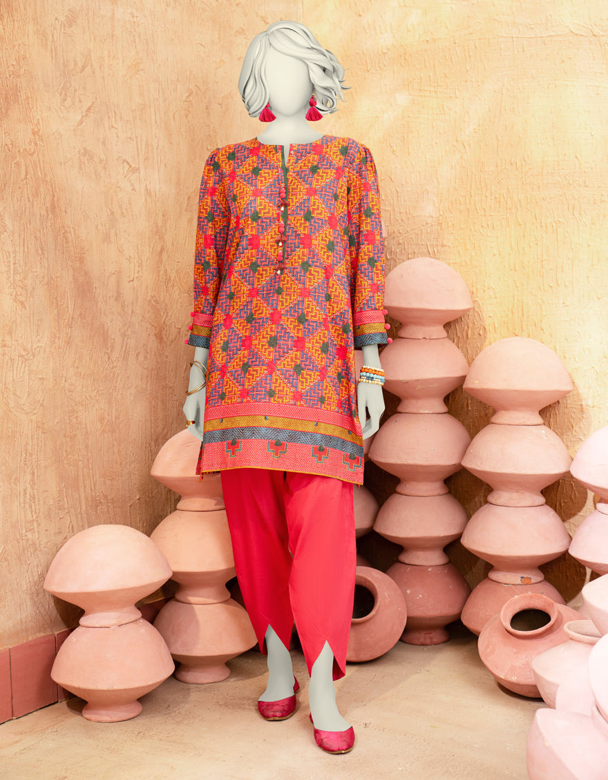 Lawn Multicolor Unstitched Suit - J. Junaid Jamshed  Janan