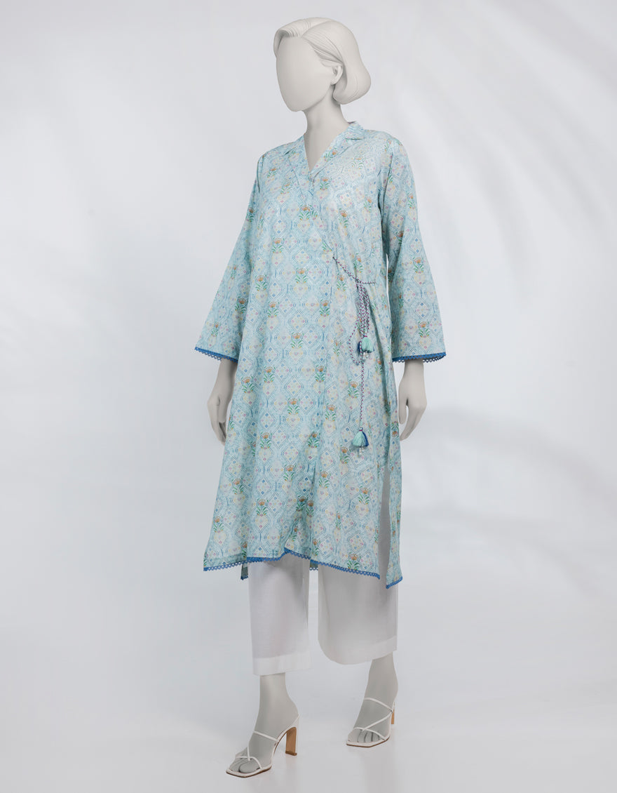 Lawn Green Unstitched Shirt - J. Junaid Jamshed