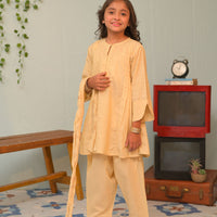 Cotton Jacquard Fawn Stitched Suit - Senorita