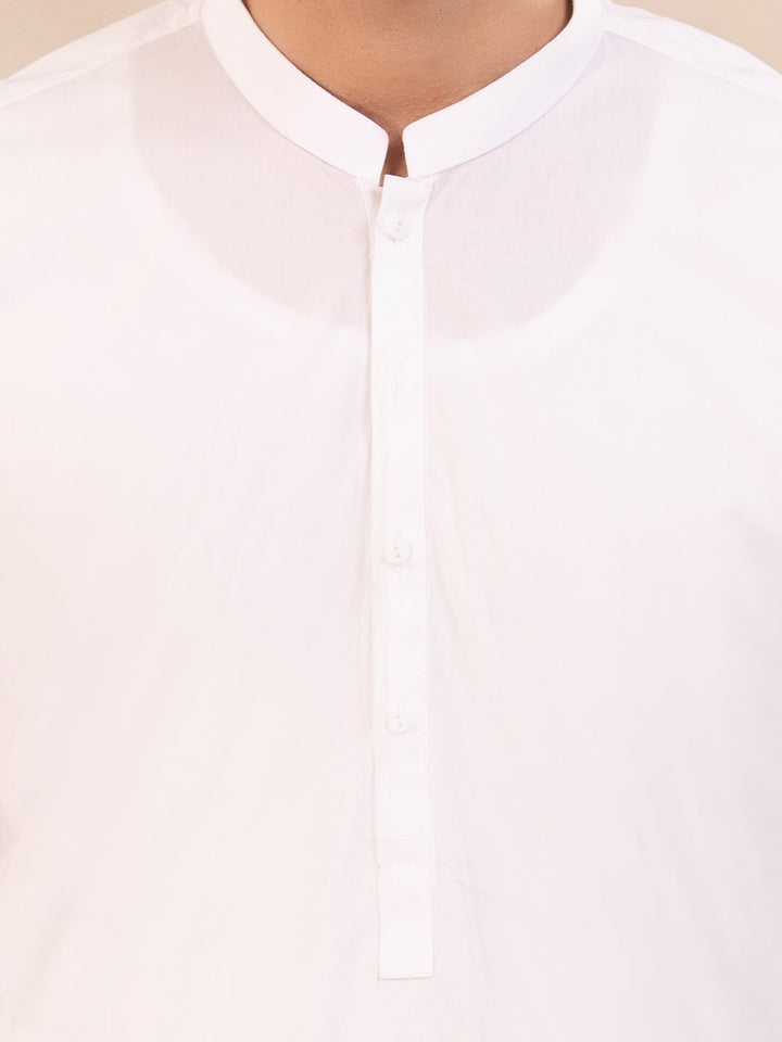 Cotton White Shalwar Kameez - Almirah