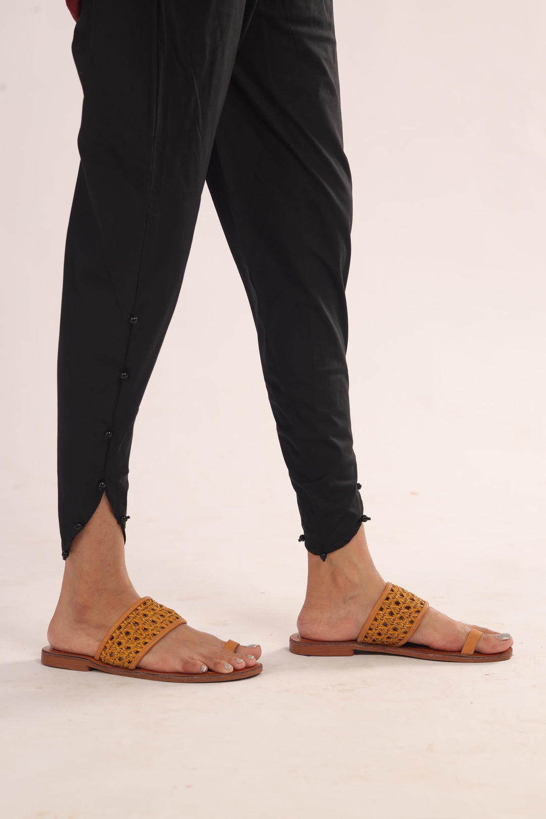 Cotton Black Trouser - Stonez