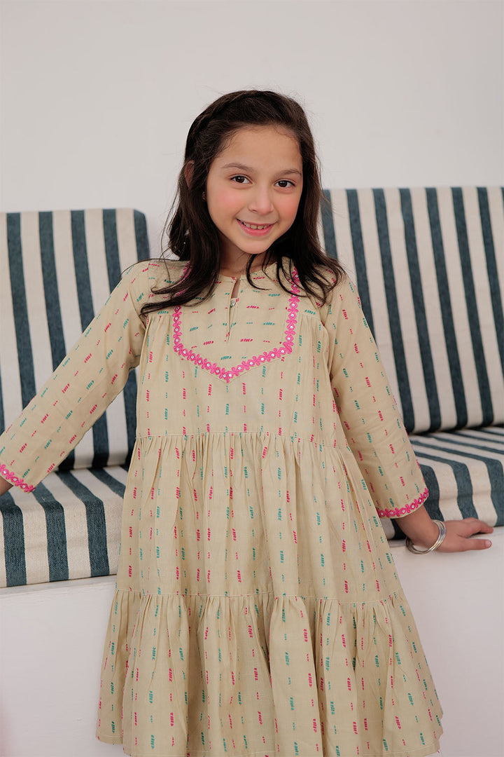 Cotton Jacquard Fawn Stitched Suit - Senorita