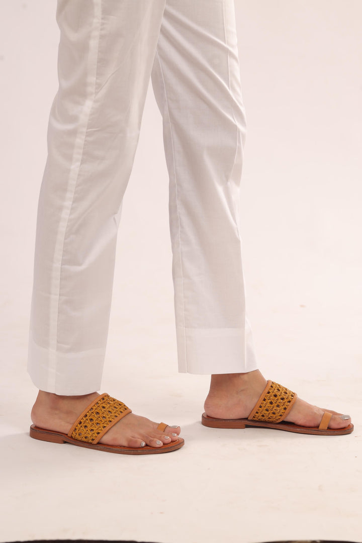 Cotton Off White Trouser - Stonez