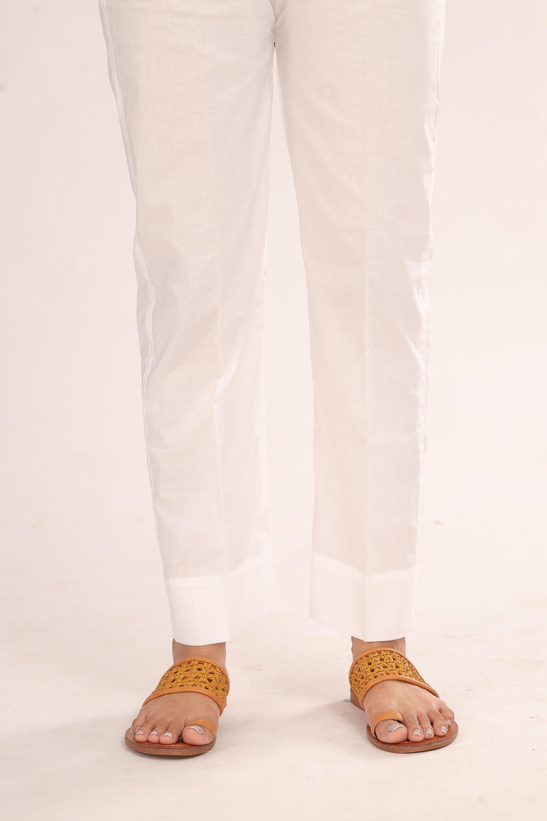 Cotton Off White Trouser - Stonez