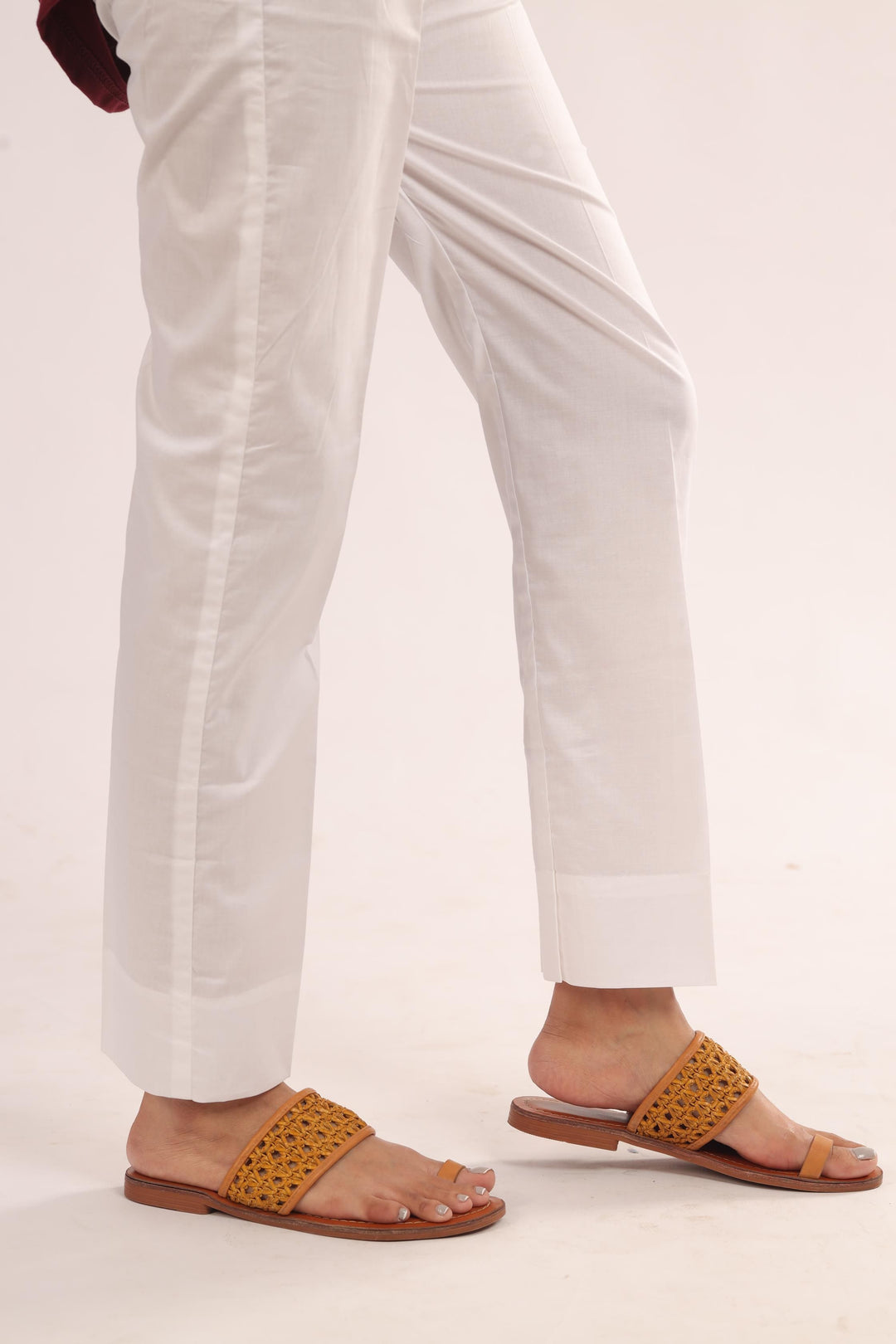 Cotton Off White Trouser - Stonez
