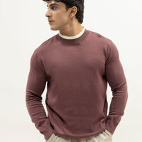 VENUS - MAUVE SHORT MOCK SWEATER - J. Junaid Jamshed