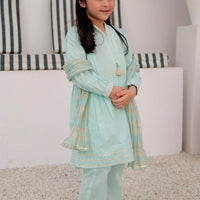Cotton Dobby Light Green Stitched Suit - Senorita