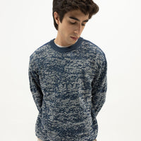 SEDNA A - NAVY CREW SWEATER - J. Junaid Jamshed