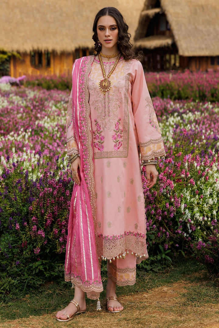 Lawn Tea Pink Stitched Suit - Charizma