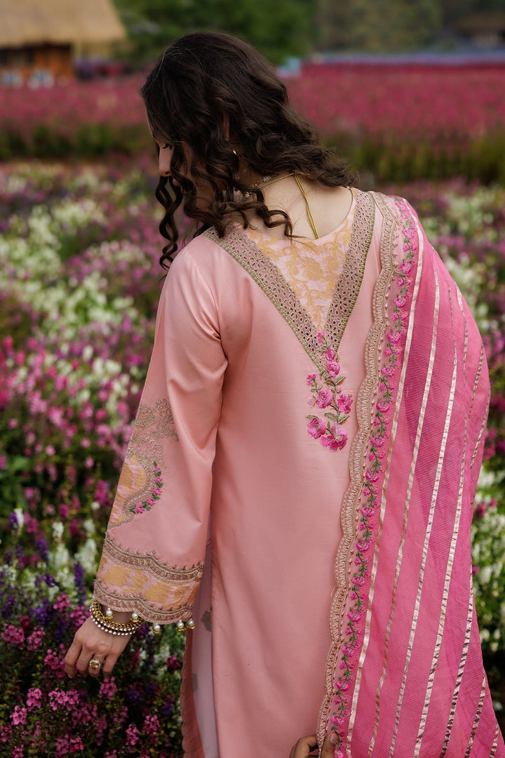 Lawn Tea Pink Stitched Suit - Charizma