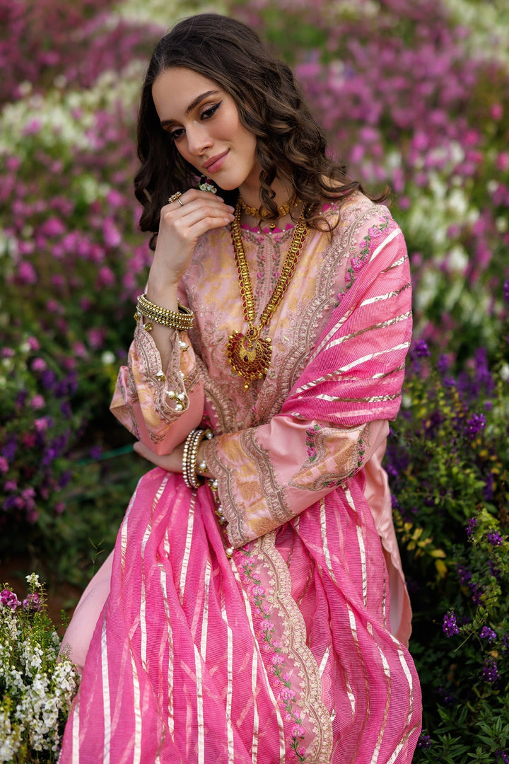 Lawn Tea Pink Stitched Suit - Charizma