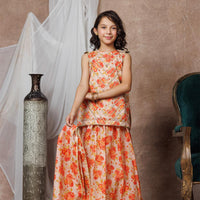 Cotton Organza Digital Print Fawn Stitched Suit - Senorita