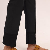Cotton Black Trouser - Stonez