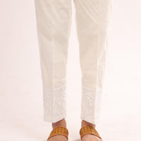 Cotton Off White Trouser - Stonez