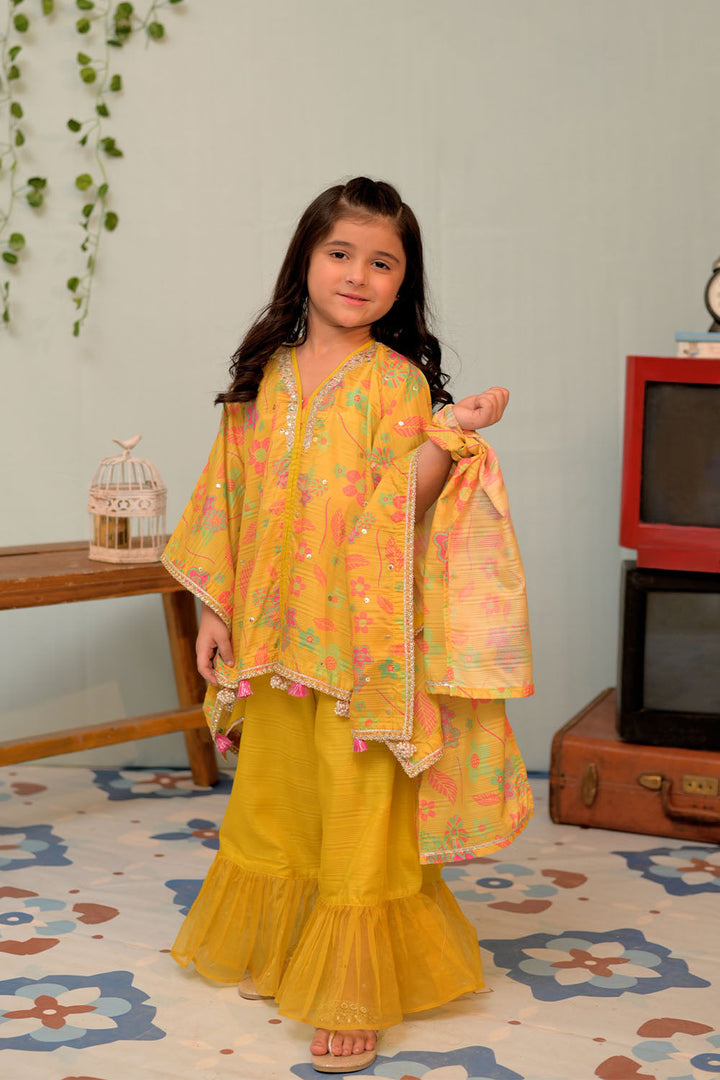 Tussar Silk Dhani Stitched Suit - Senorita