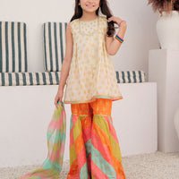 Tussar Silk Fawn Stitched Suit - Senorita