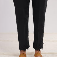 Cotton Black Trouser - Stonez