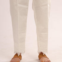 Cotton Off White Trouser - Stonez