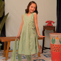 Cotton Dobby Jacquard Green Stitched Suit - Senorita