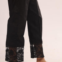 Cotton Black Trouser - Stonez