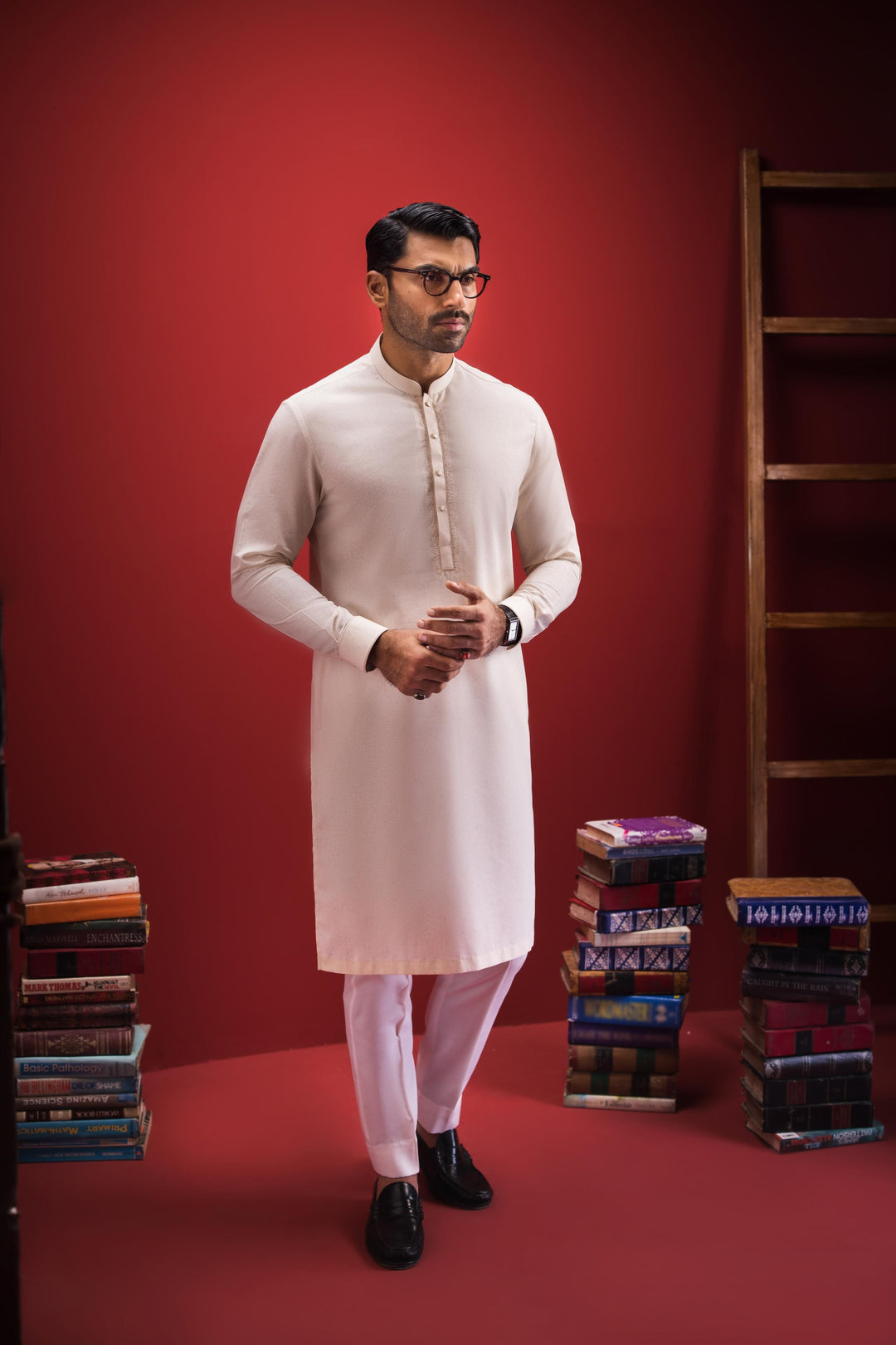 Cotton Off White Kurta Trouser - Cast & Crew