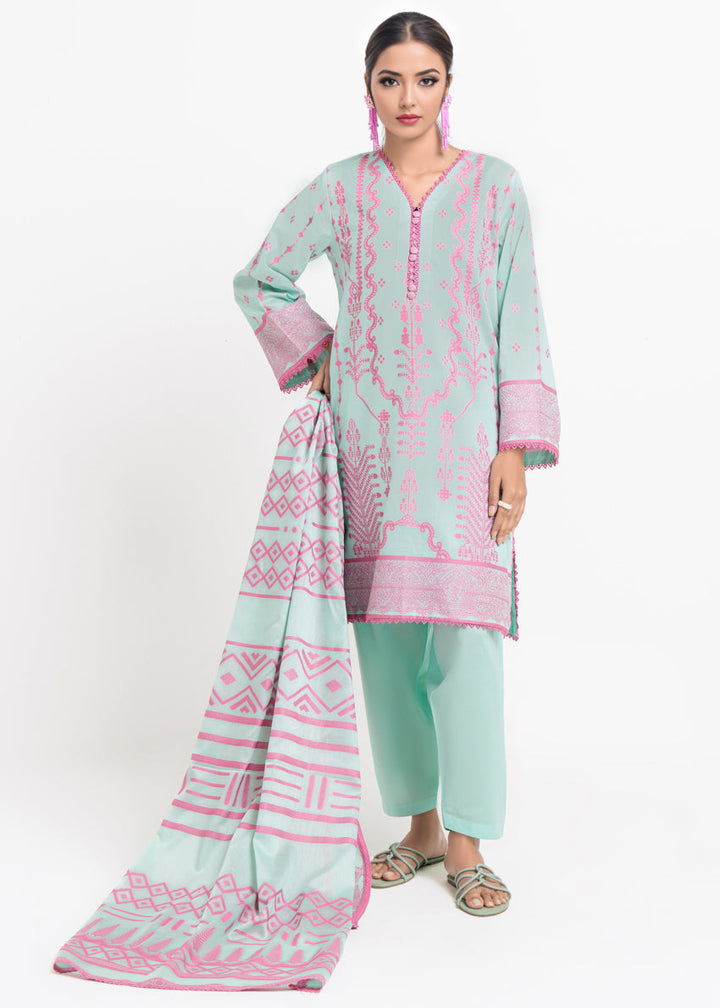 Jacquard Bottle Green Stitched Suit - Bonanza