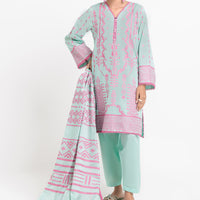 Jacquard Bottle Green Stitched Suit - Bonanza