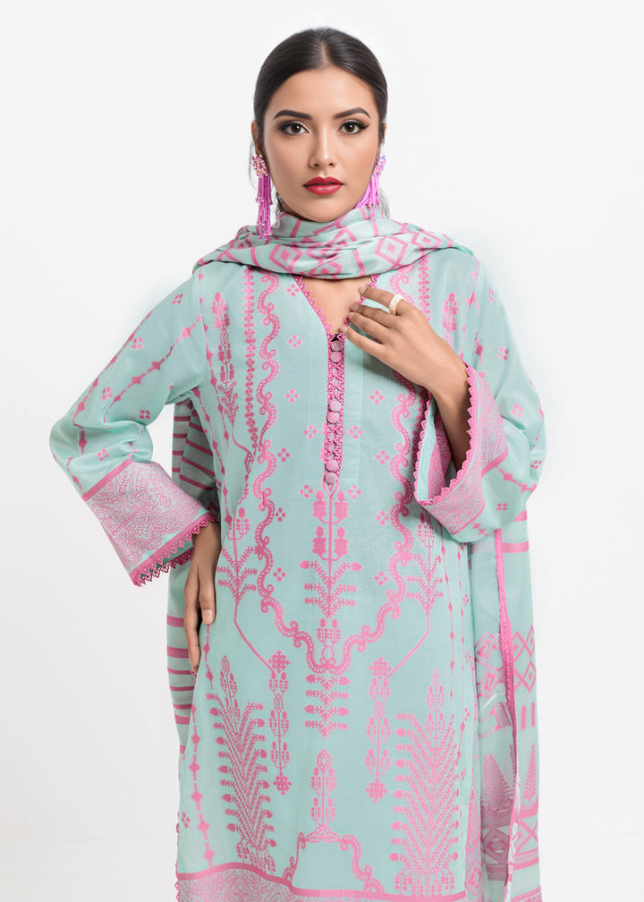 Jacquard Bottle Green Stitched Suit - Bonanza