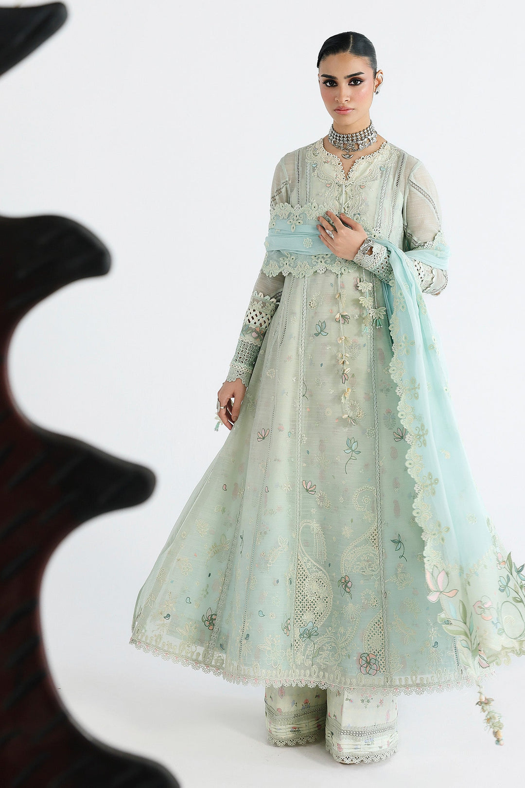 Sabel - Qalamkar Festive Lawn '26 Stitched