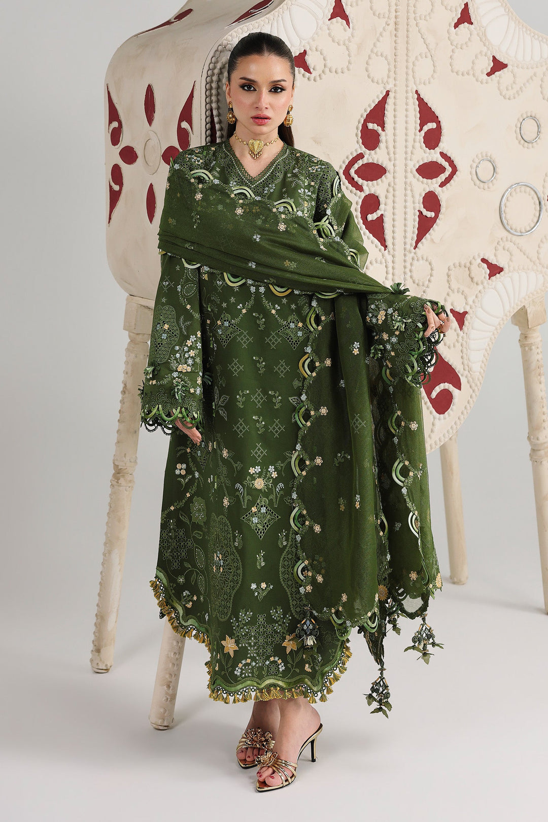 Vesta - Qalamkar Festive Lawn '26 Stitched