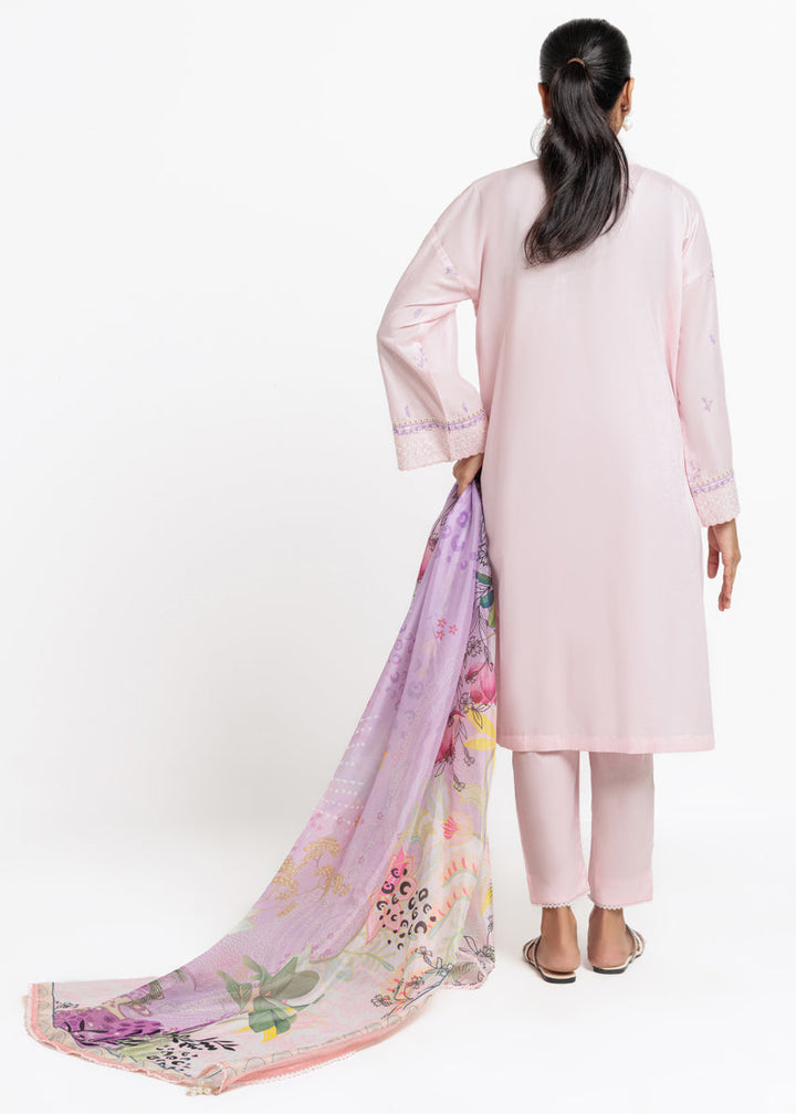 Dobby Light Pink Stitched Suit - Bonanza