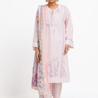 Dobby Light Pink Stitched Suit - Bonanza