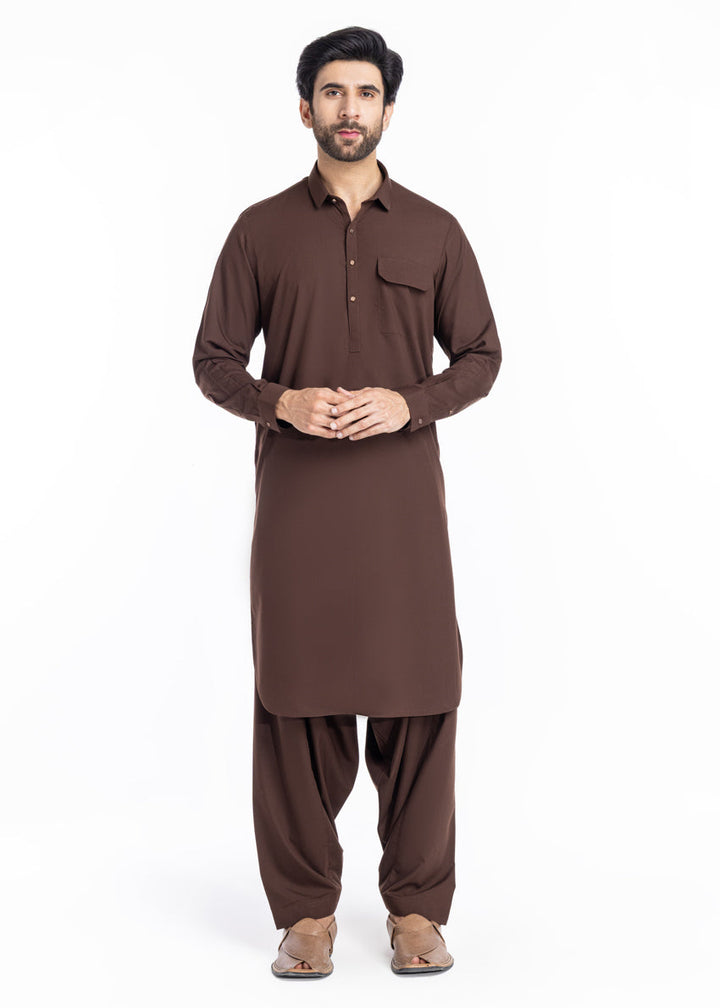 Blended Brown Shalwar Kameez - Bonanza