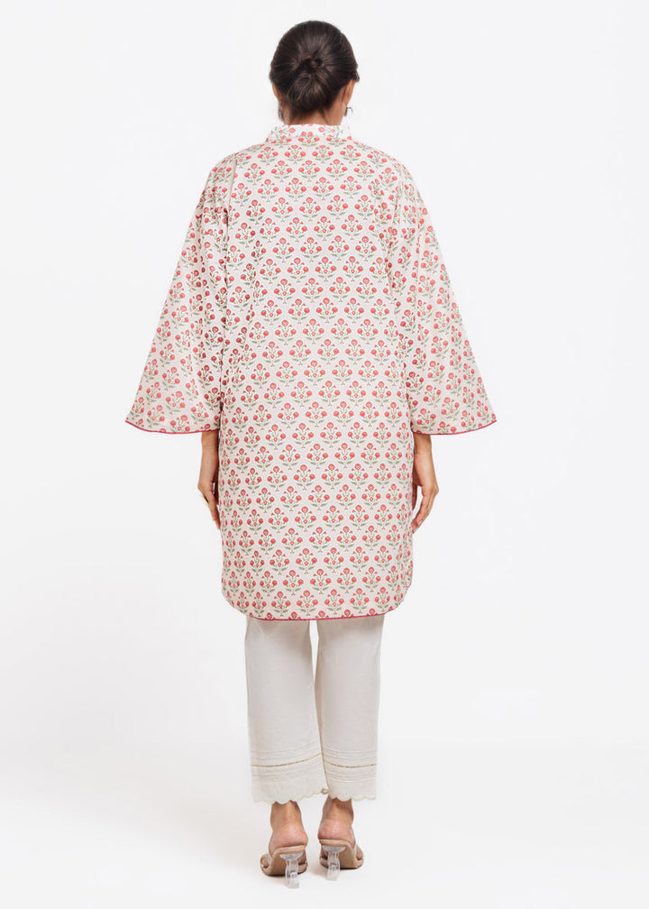 Lawn Light Peach Stitched Suit - Bonanza