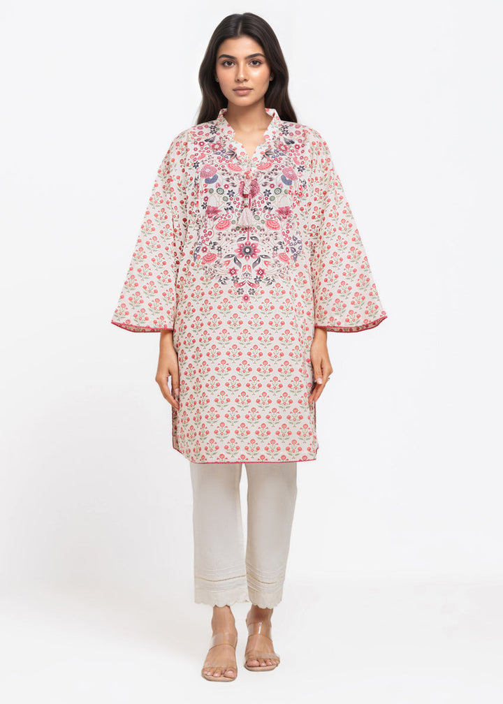 Lawn Light Peach Stitched Suit - Bonanza