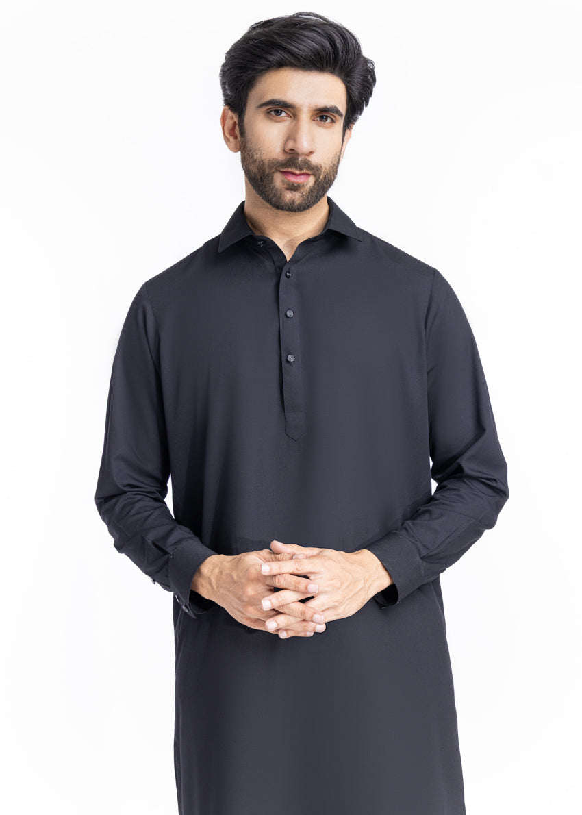 Blended Black Shalwar Kameez - Bonanza