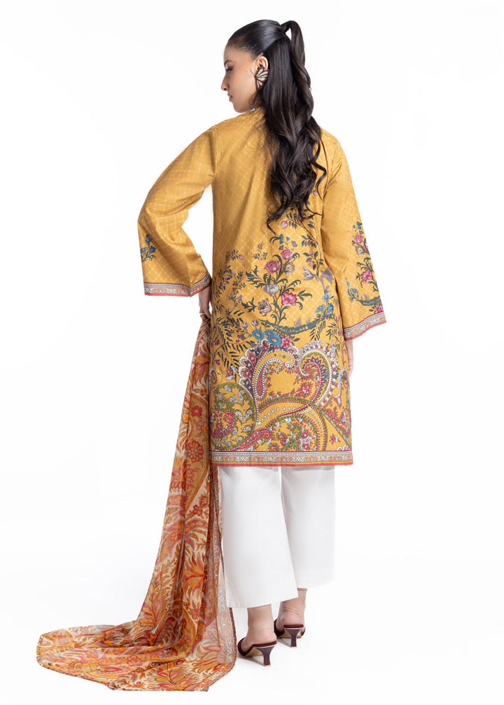 Cambric Mustard Stitched Suit - Bonanza