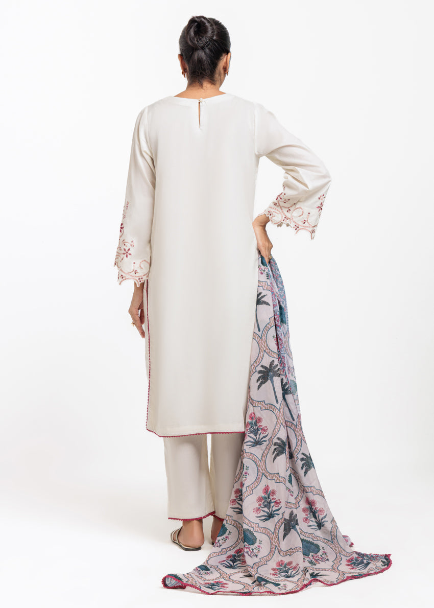 Cambric White Stitched Suit - Bonanza