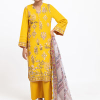 Cambric Mustard Stitched Suit - Bonanza