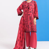 Jacquard Red Stitched Suit - Bonanza