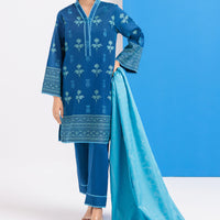 Jacquard Blue Stitched Suit - Bonanza