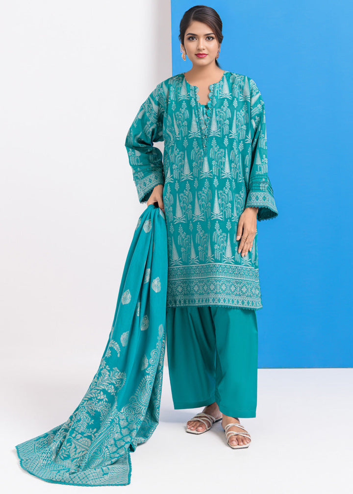 Jacquard Blue Stitched Suit - Bonanza