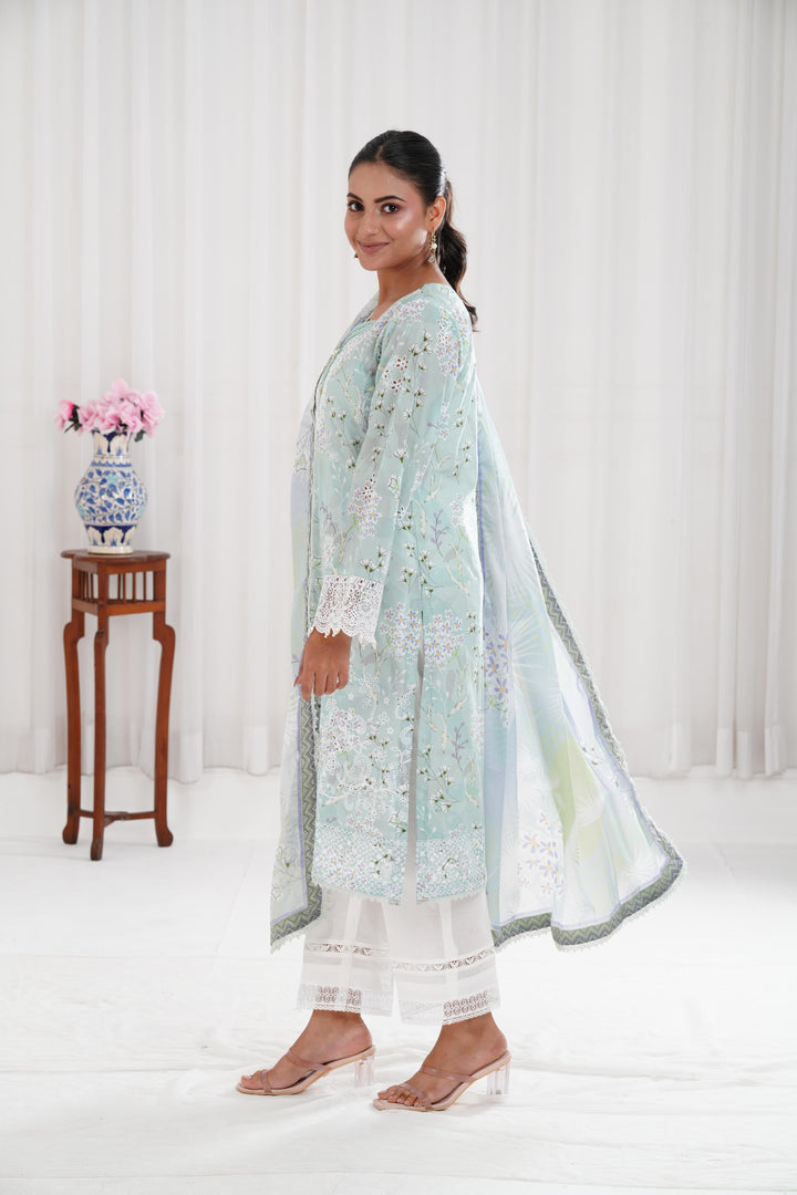 Tulip Glow - Farasha Printed Essentials Stitched