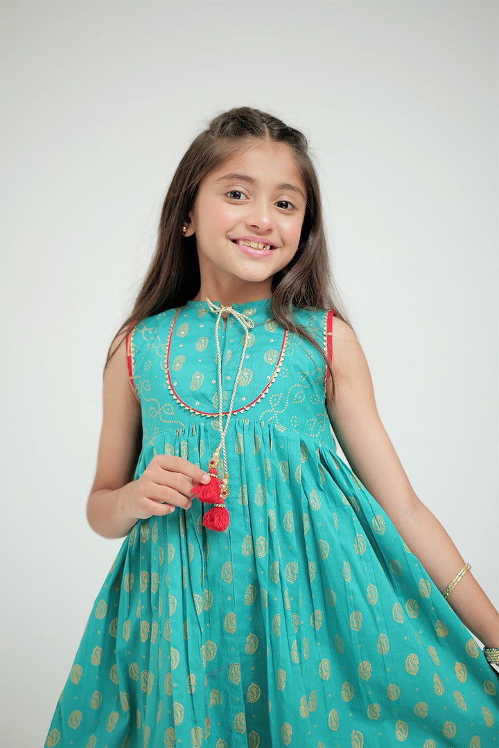 Cotton Plain Cambric Teal Stitched Suit - Senorita