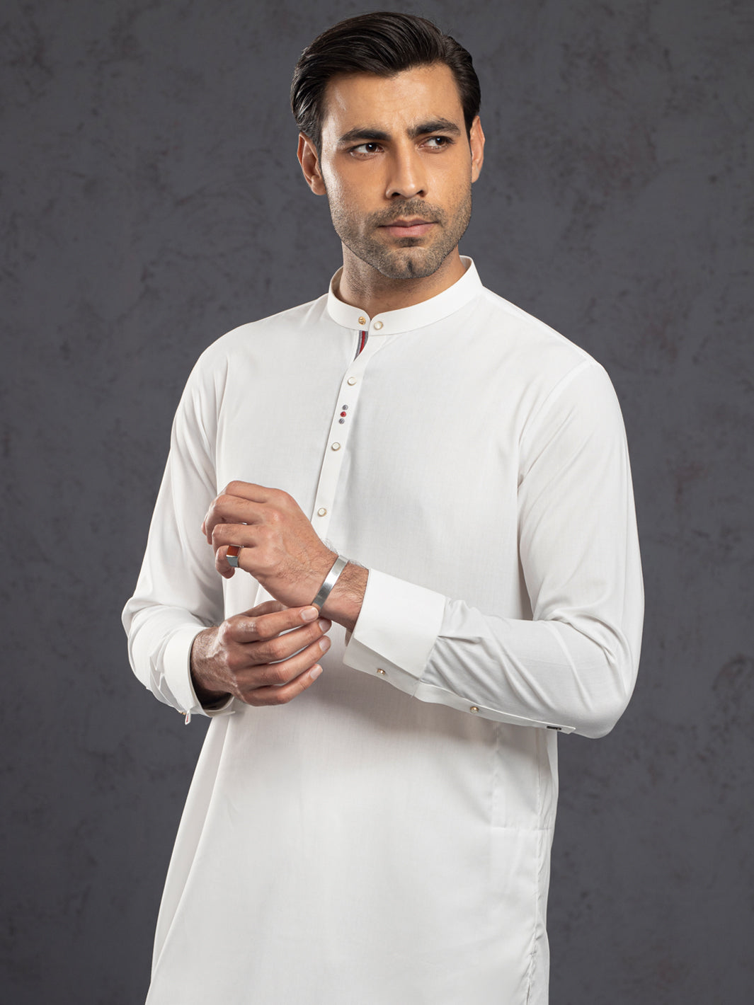 Blended White Kurta Trouser - Ethos by Almirah