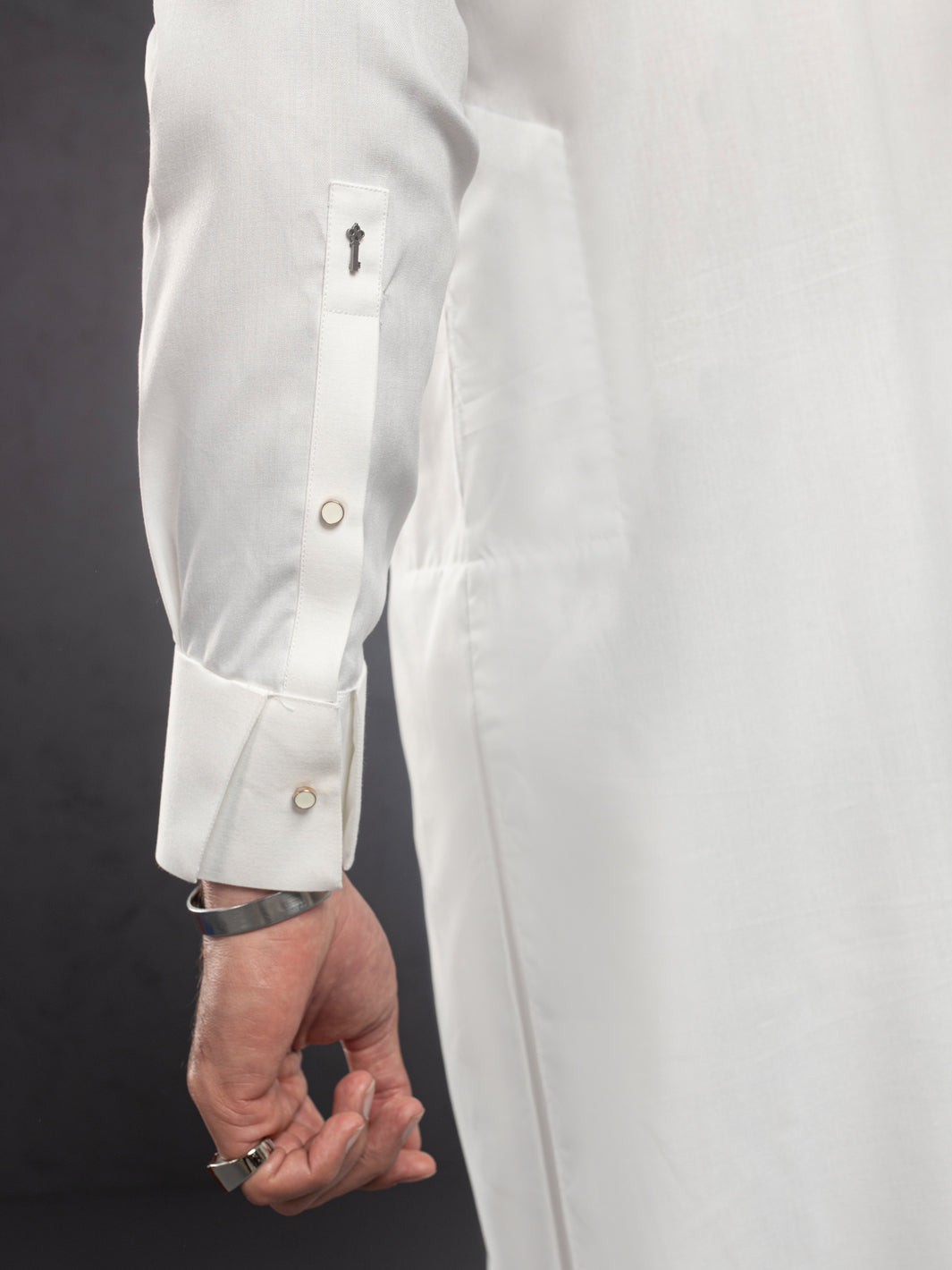 Blended White Kurta Trouser - Almirah