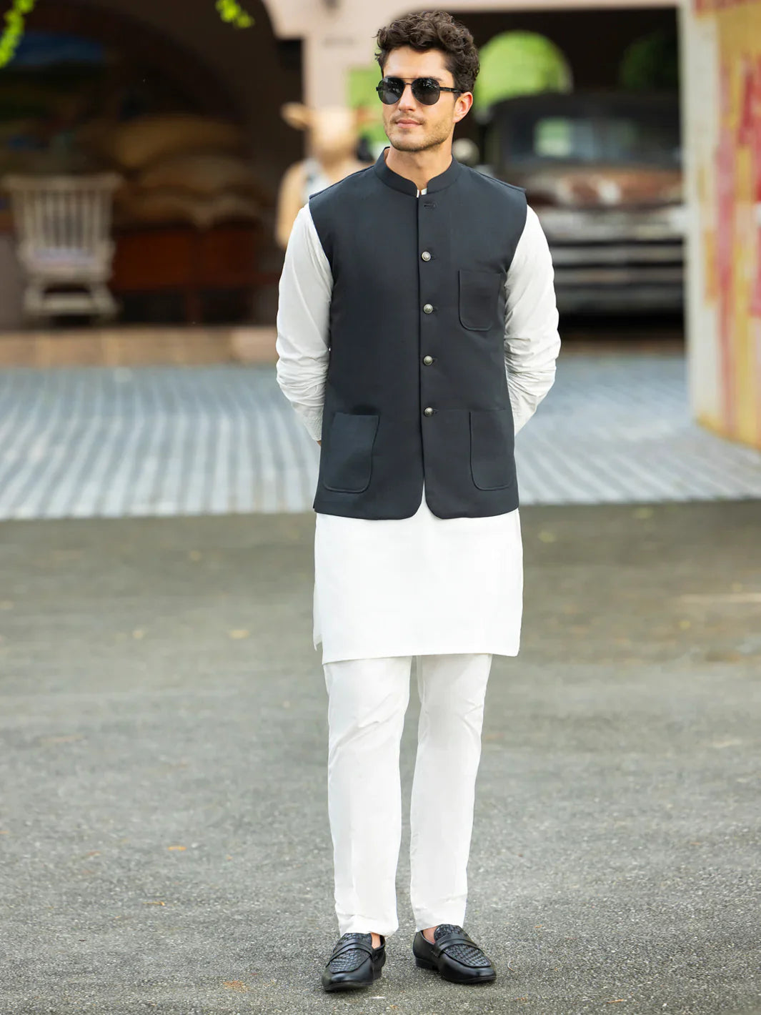 Taflon Rayon Grey Waist Coat - Almirah