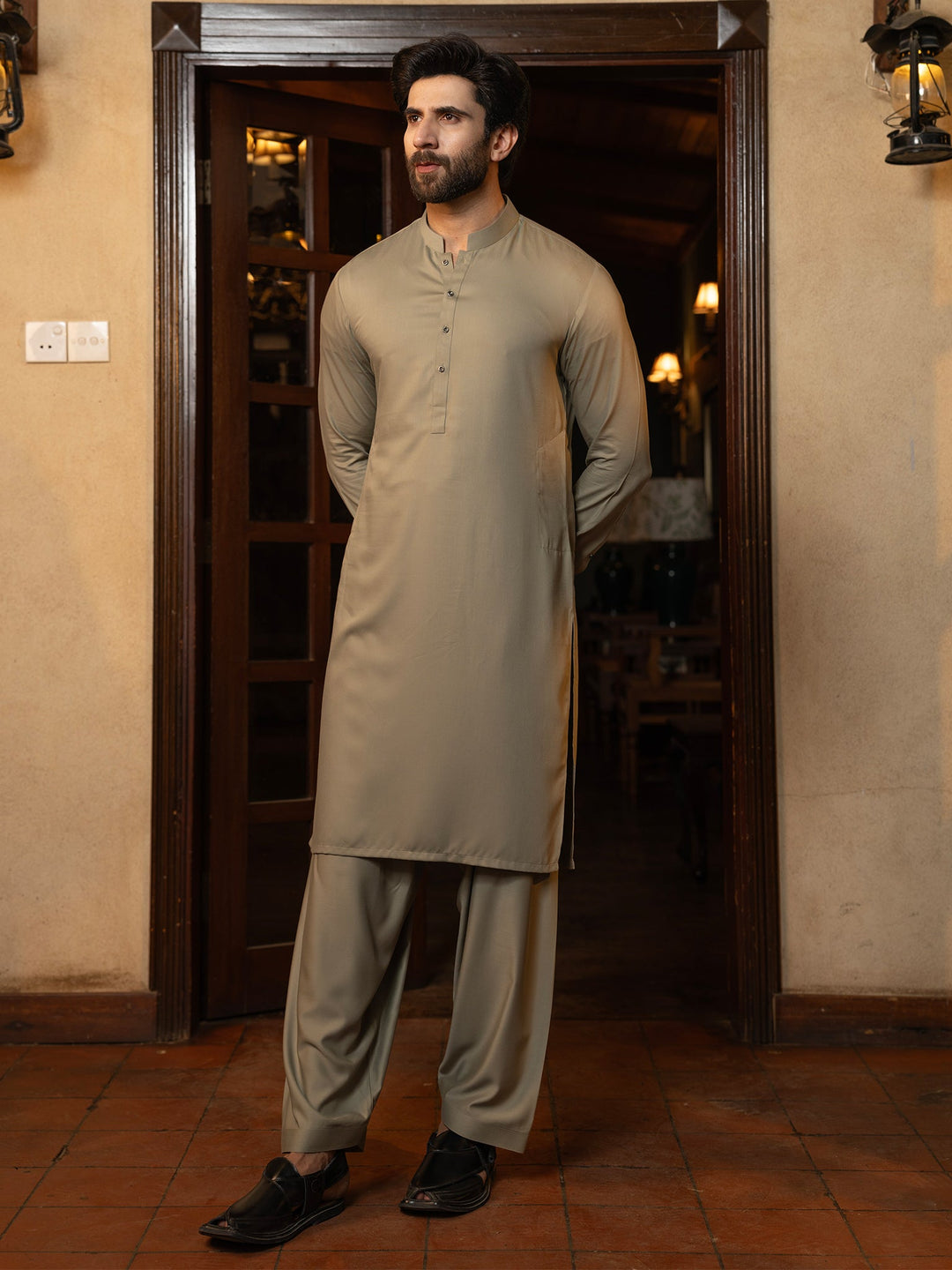 Blended Burberry Grullo Kurta Trouser - J. Junaid Jamshed