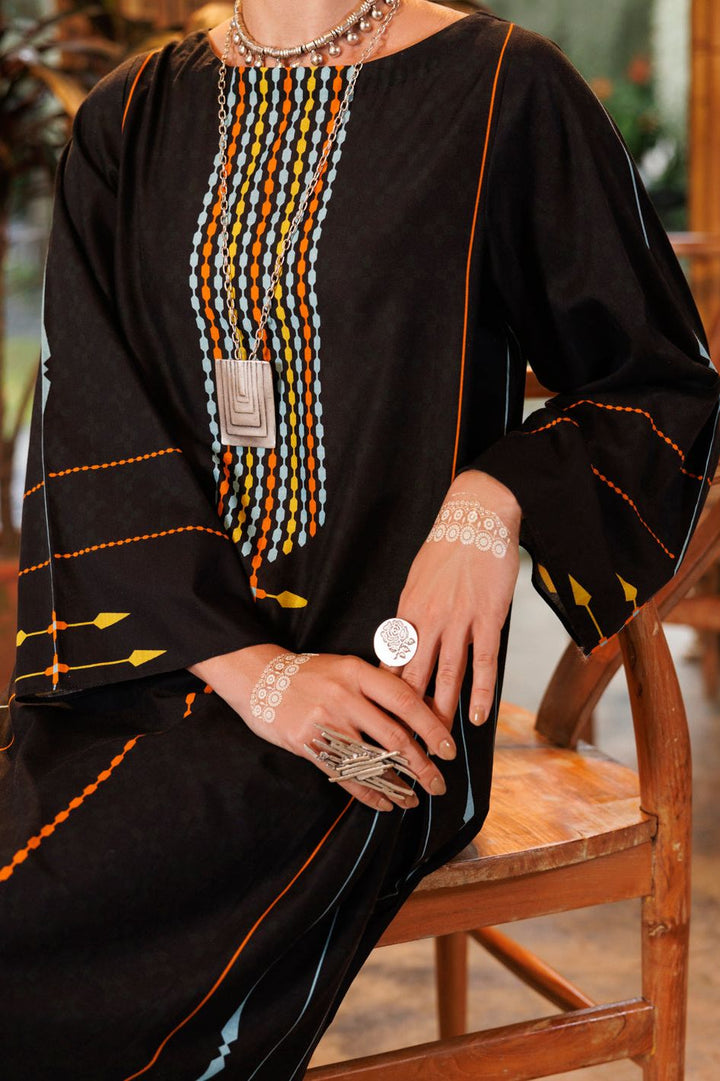 Lawn Black Stitched Suit - Almirah